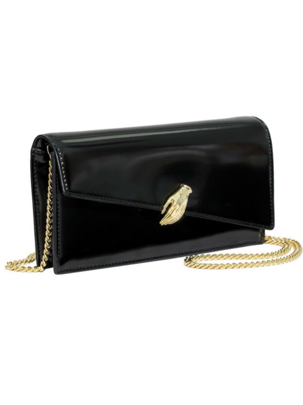 Alexis Bittar In My Dreams Chain C/B Purse. Black/Gold.